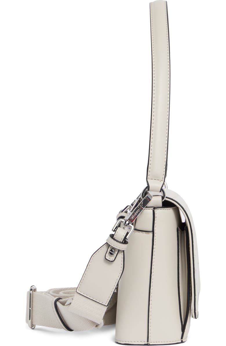 Calvin Klein Alia Croc Embossed Shoulder Bag, Alternate, color, Beach Pebble