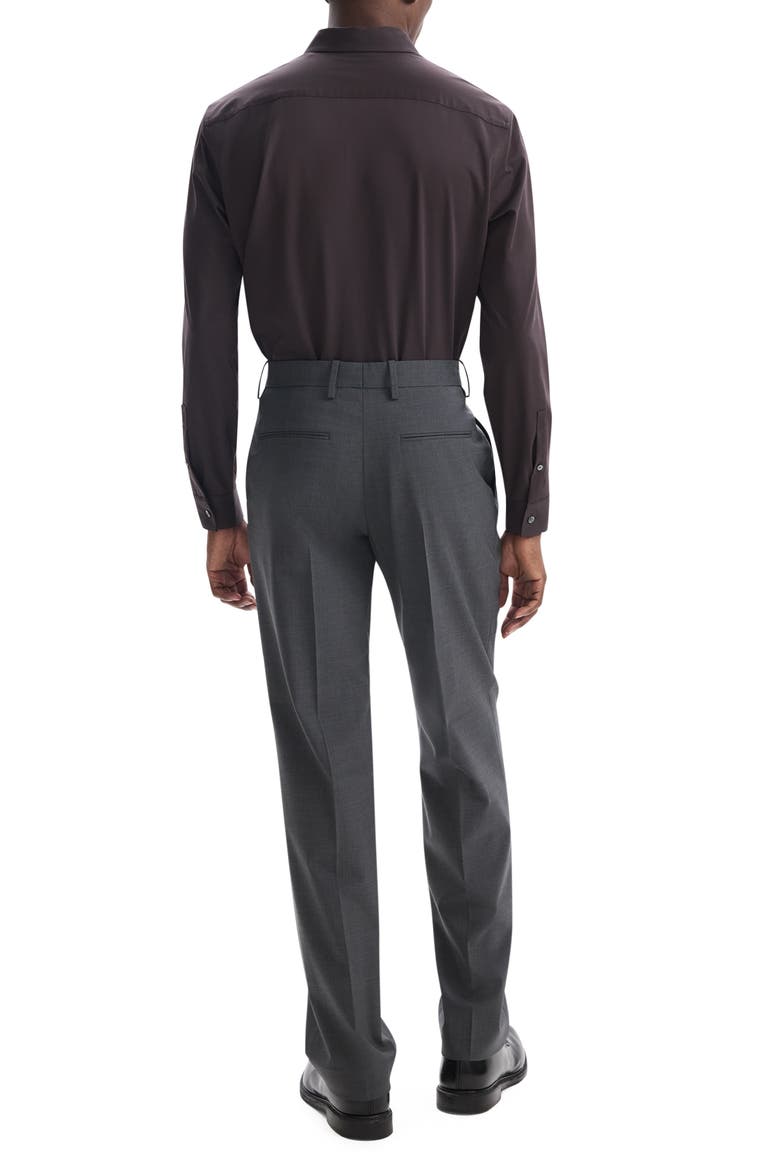 Straight Leg Stretch Wool Dress Pants, Alternate, color, MEDIUM CHARCOAL