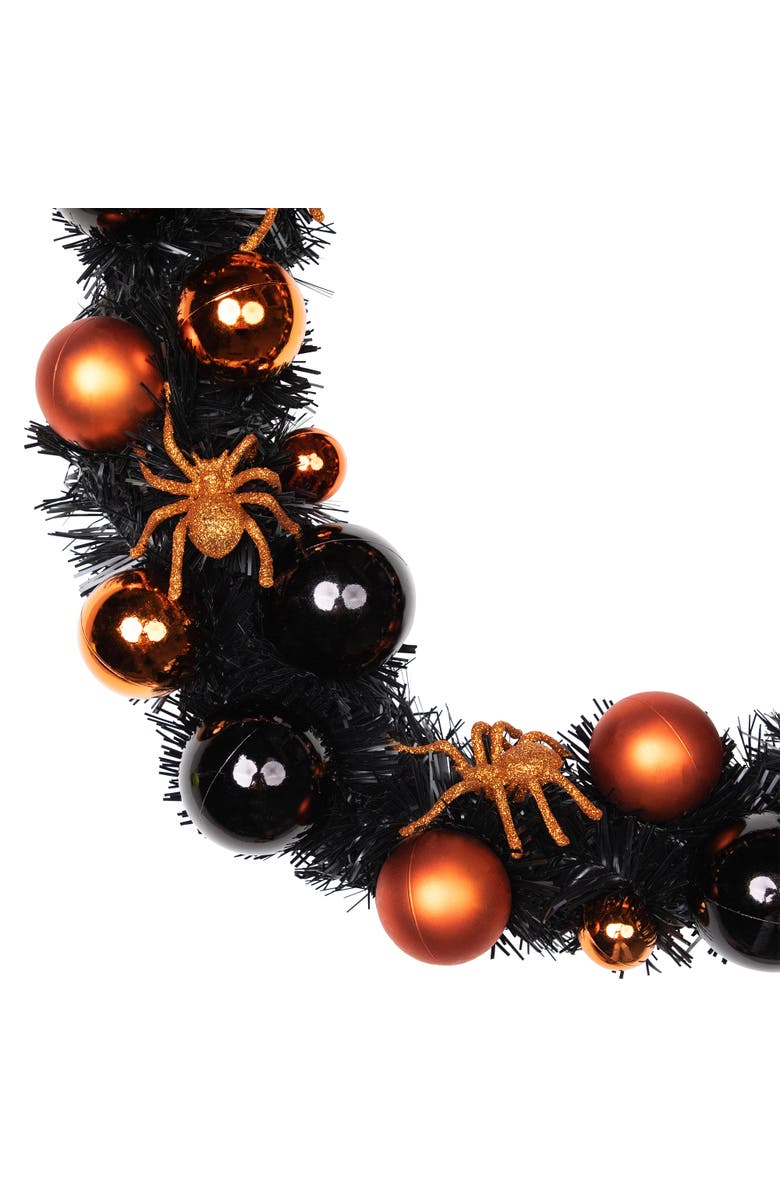 Northlight Spiders and Ornaments Halloween Wreath - 18" - Unlit, Alternate, color, 