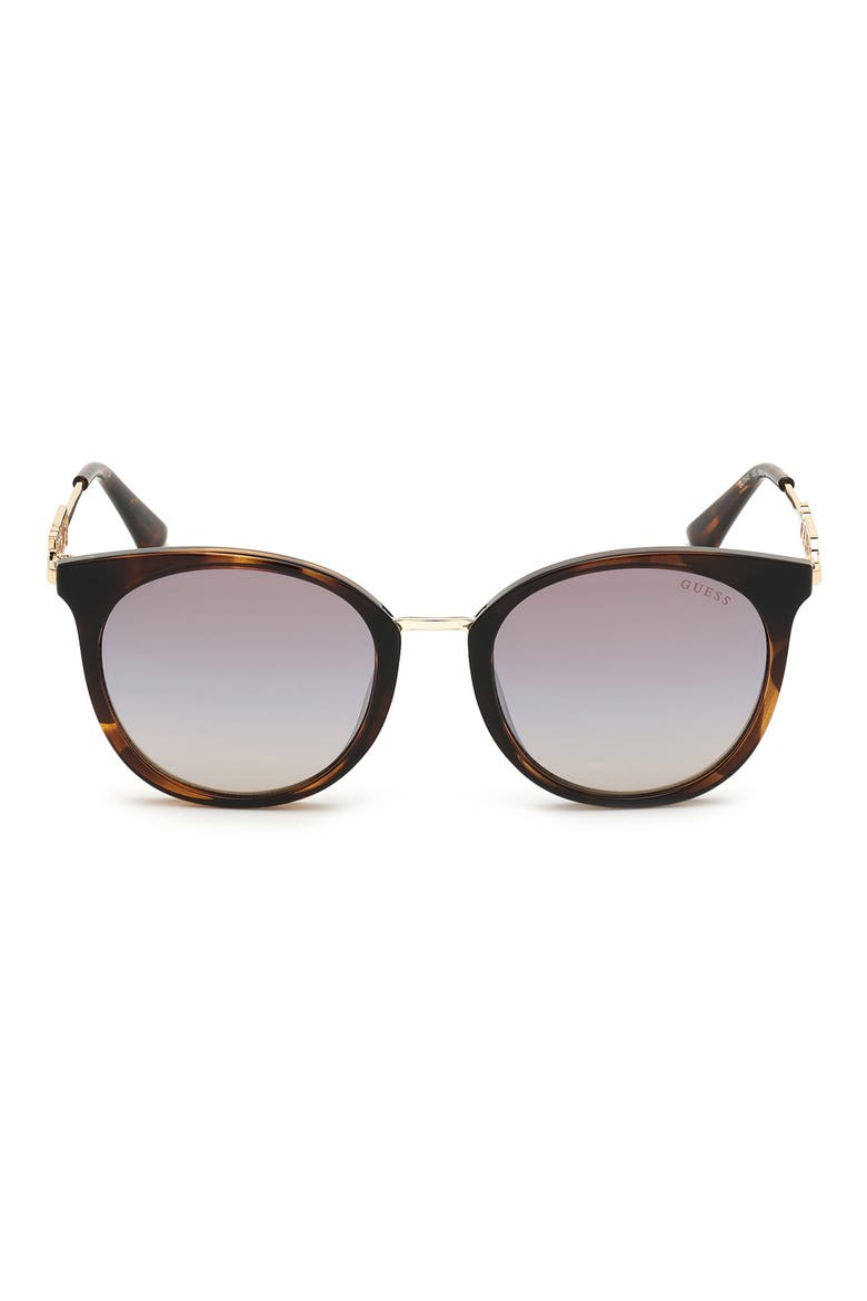 Round Sunglasses, Main, color, DARK HAVANA / BROWN MIRROR