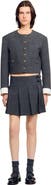 SANDRO Short rhinestone suit skirt