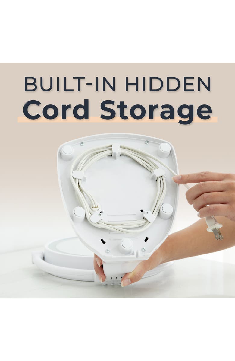 Zadro Max Bright Lighted Makeup Mirror with 10X/1X Magnification & Storage Tray, Alternate, color, White