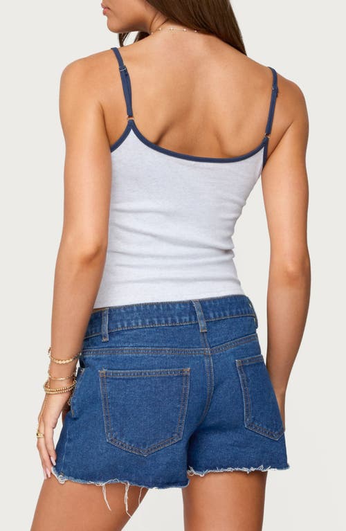 Edikted 76 Contrast Tank Top In White