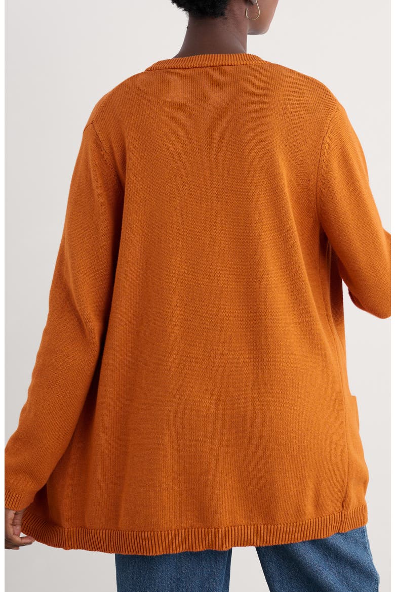 Riverboat Organic Cotton Cardigan, Alternate, color, KNIT MELANGE CUMIN