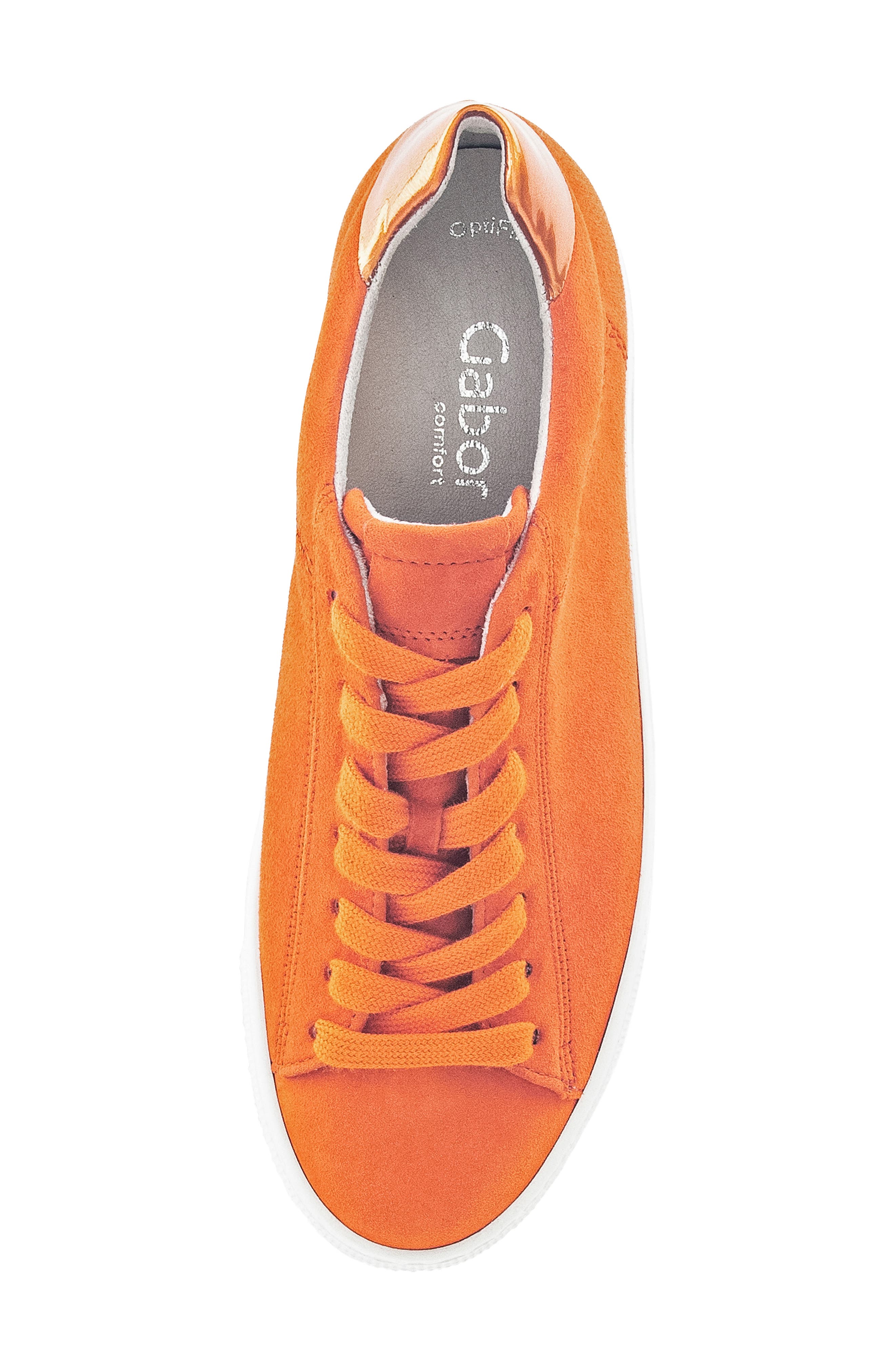 Gabor Low-Top Platform Sneaker, Alternate, color, Mandarin