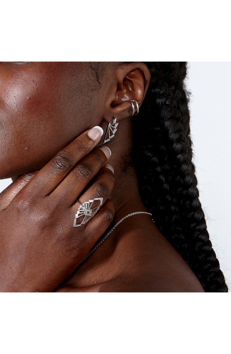 Lucy Quartermaine Mirror Chrysler Ring, Alternate, color, Sterling Silver