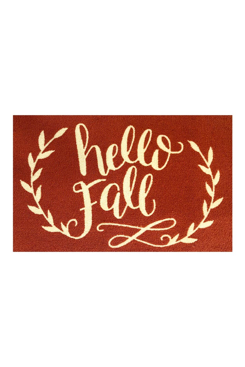 Hello Fall Doormat, Main, color, ORANGE/ CREAM