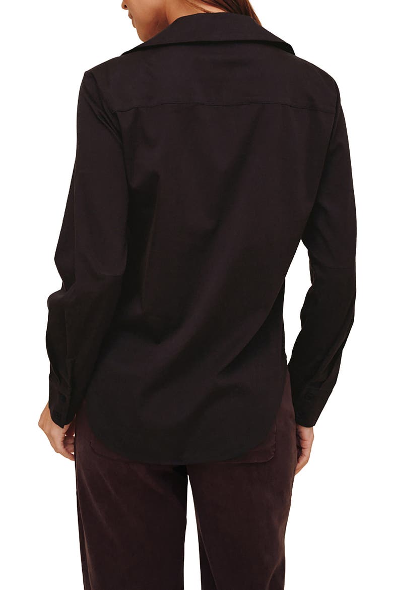 Clean Button Front Shirt, Alternate, color, BLACK