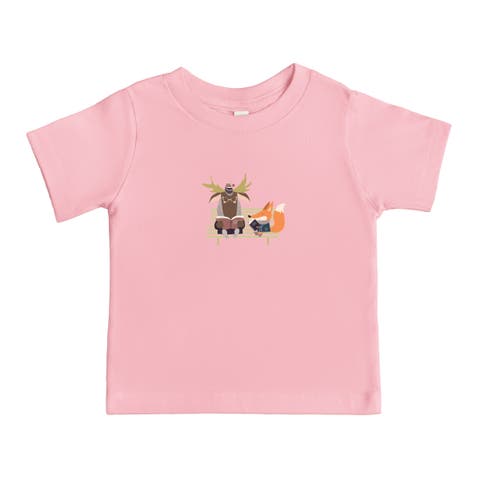 Moose and Fox Reading Short Sleeve T-Shirt Toddler