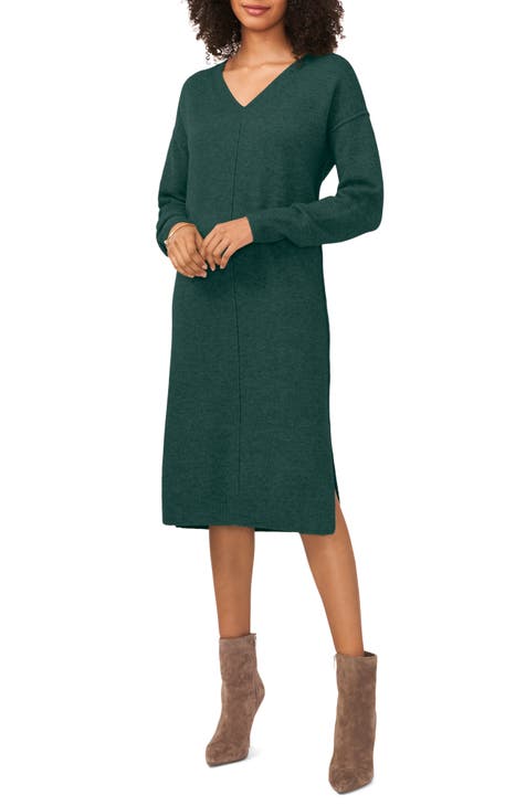 Green sweater dress outfit on sale