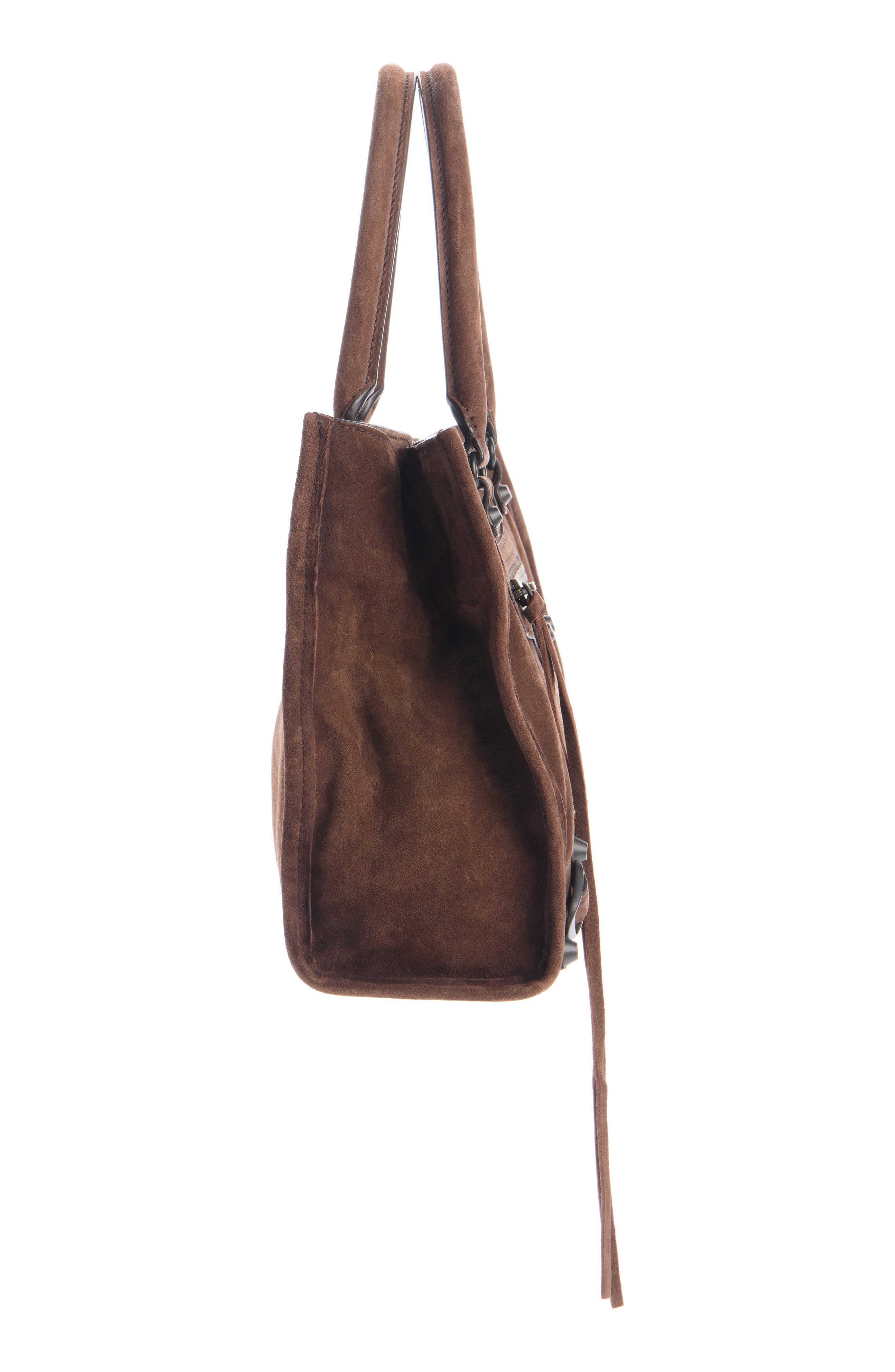 Le City Mini Suede Tote Bag, Alternate, color, 2308 HAVANA