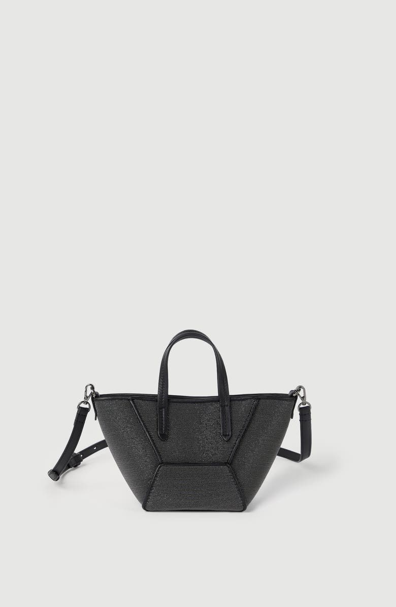 Brunello Cucinelli Precious BC Duo mini bag, Alternate, color, Black