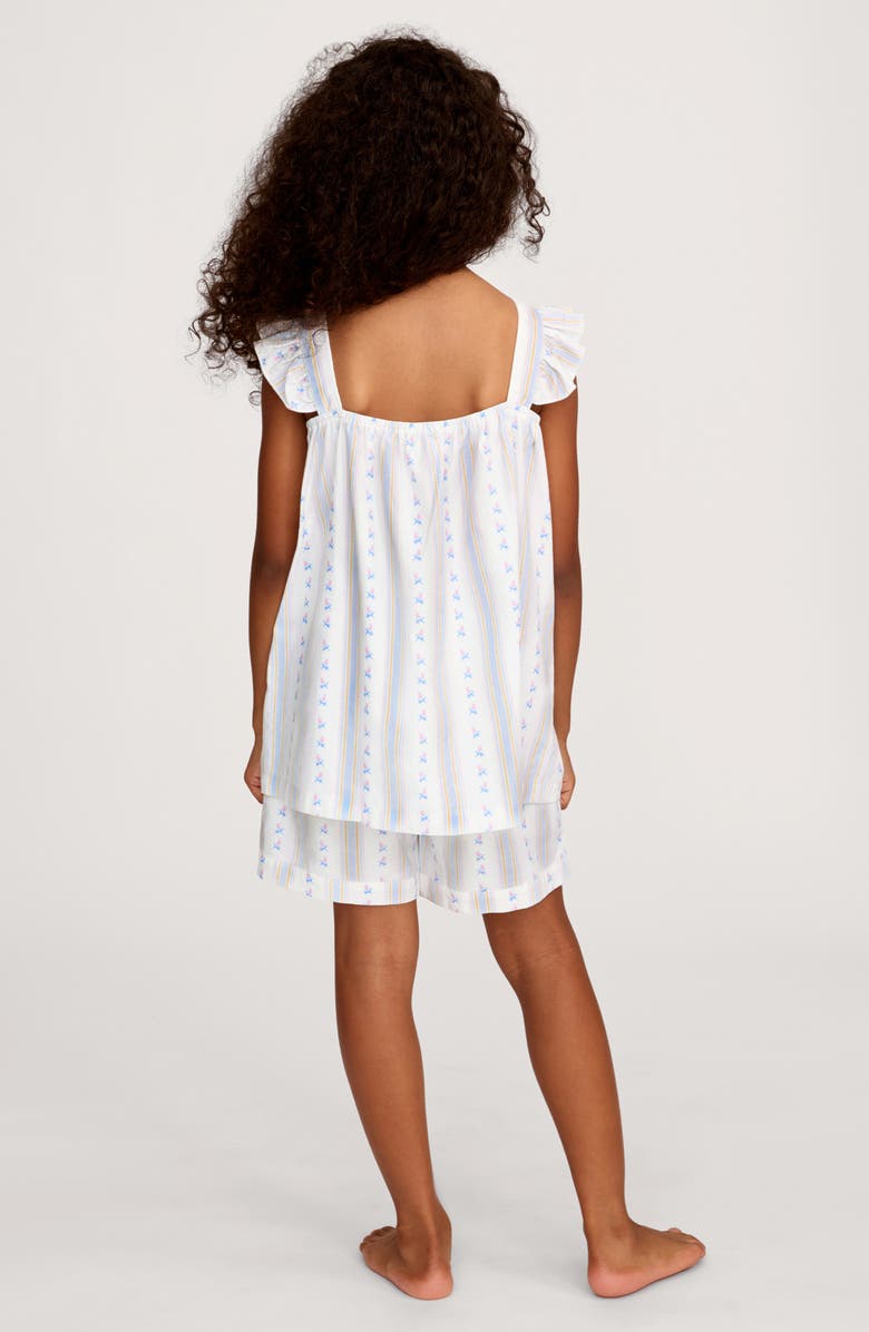 Petite Plume Clara Cottage Stripe Short Set, Alternate, color, White