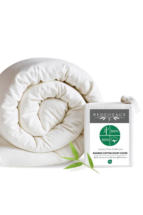 Melange Viscose Cotton Blend Breathable Duvet Cover
