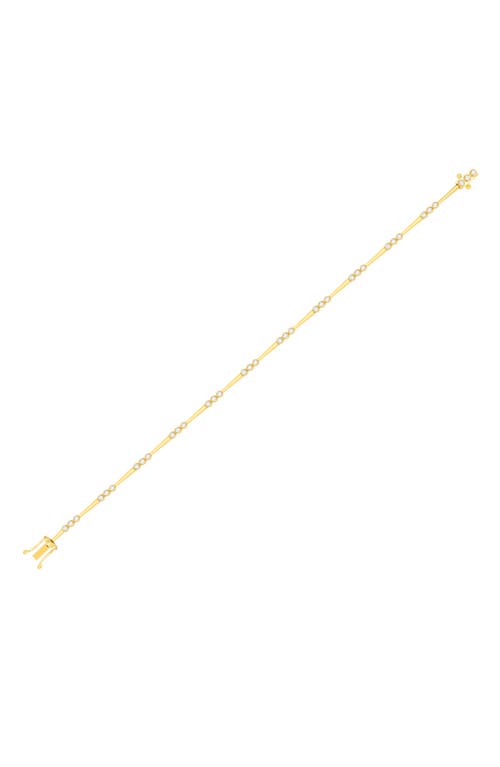 Ef Collection Crown Set Diamond Eternity Bracelet In Gold
