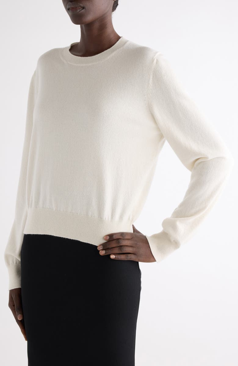 Givenchy Silk Crewneck Sweater, Alternate, color, Ecru