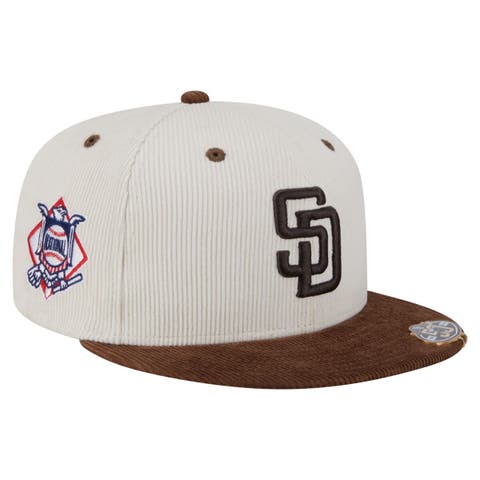 Men's New Era Cream/Brown San Diego Padres Two-Tone Corduroy 59FIFTY Fitted Hat
