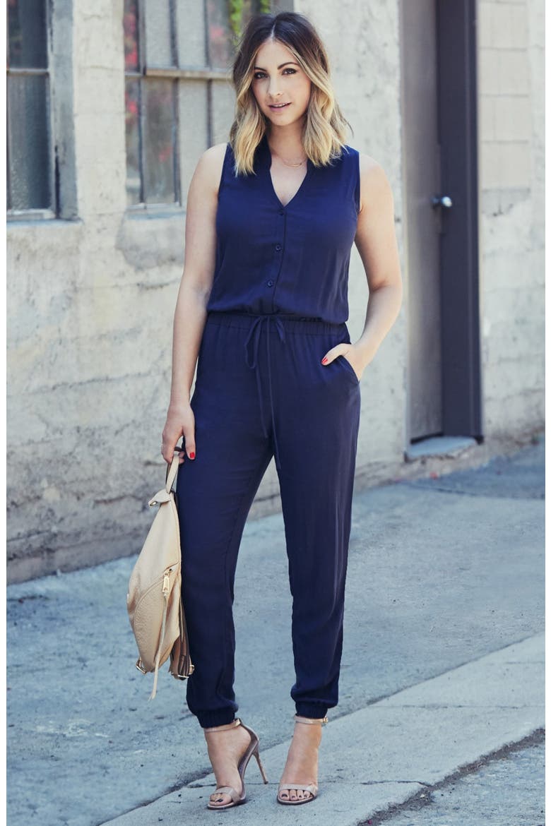 'Roxbury' Jumpsuit (Nordstrom Exclusive), Alternate, color, NAVY