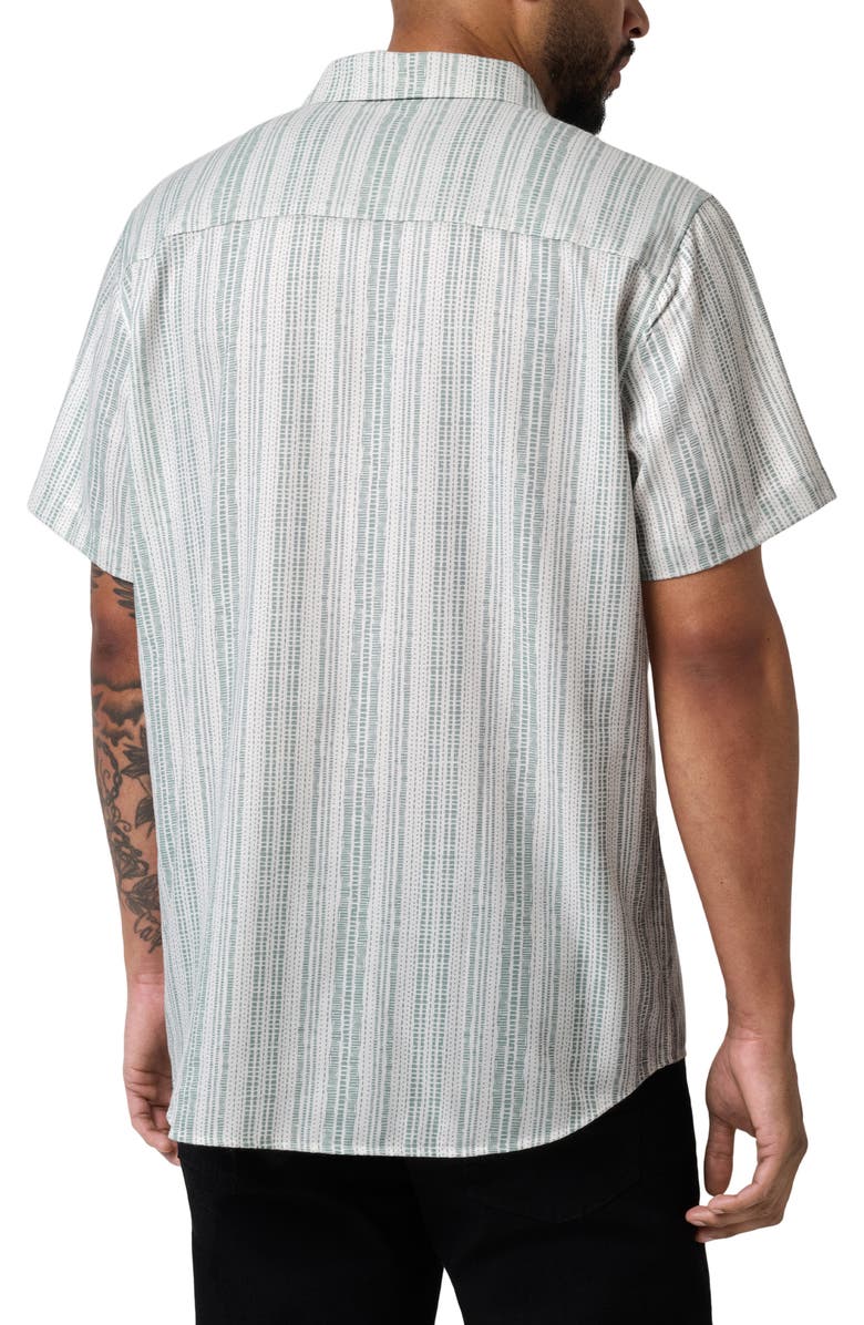 TravisMathew Meant for More Short Sleeve Button-Up Shirt, Alternate, color, White/ Arona