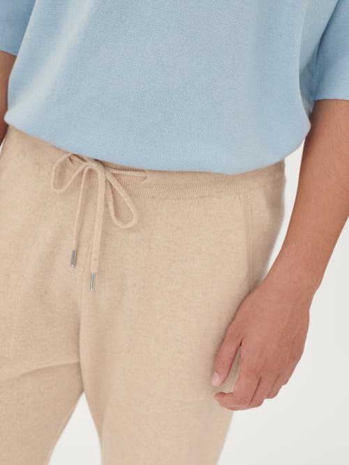 Gobi Mongolian Cashmere Cashmere  Jogger In Beige