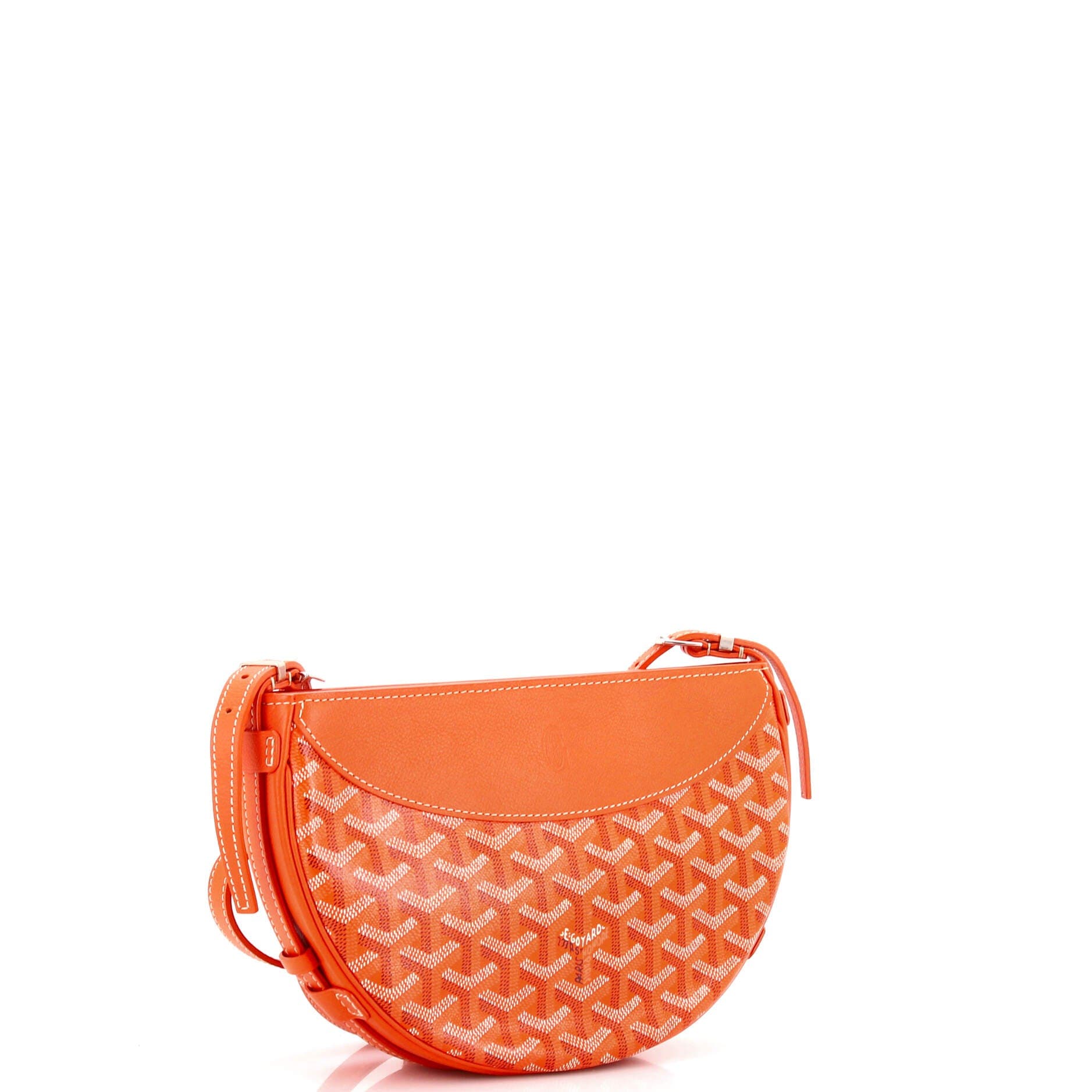 Pre-Owned Goyard Hirondelle Shoulder Bag Coated Canvas and Leather, Alternate, color, Orange