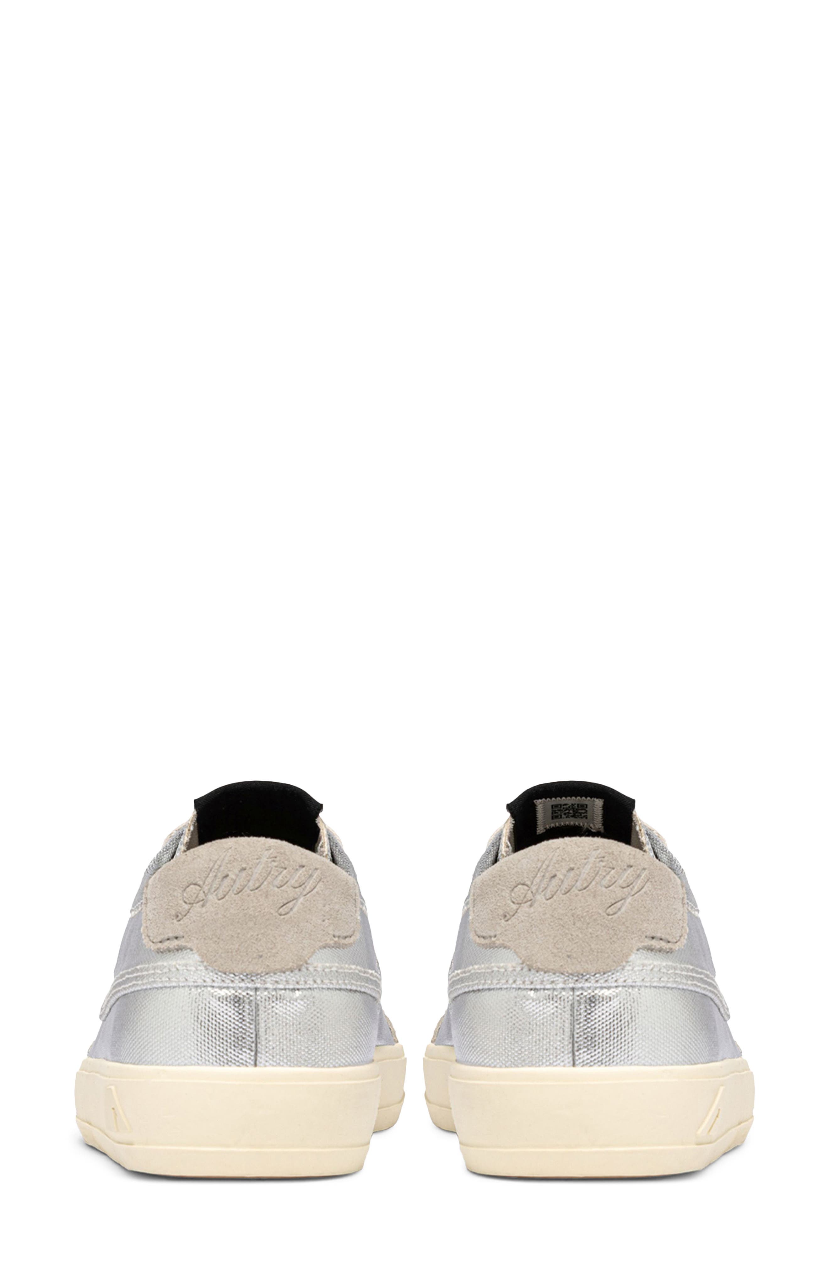 AUTRY Windscape Low Leather Sneaker, Alternate, color, Silver