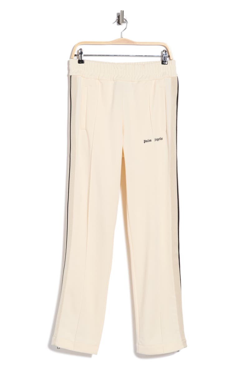 Logo Side Stripe Track Pants, Main, color, BUTTER/ BLACK