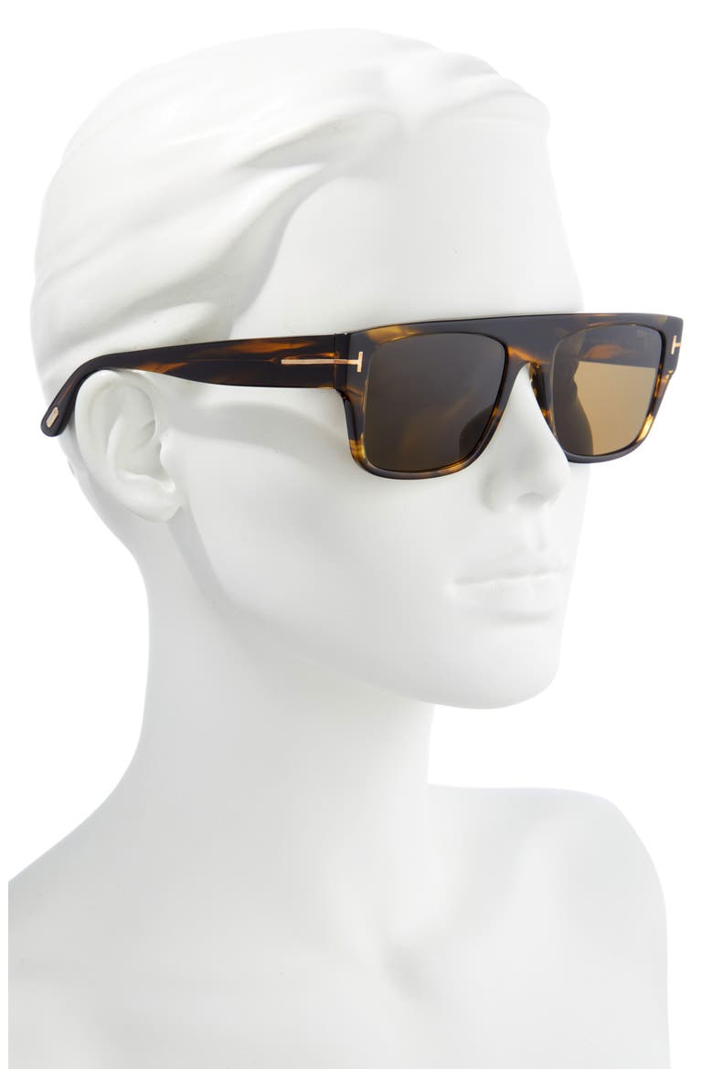 55mm Rectangular Sunglasses, Alternate, color, DBRNO/ROVX