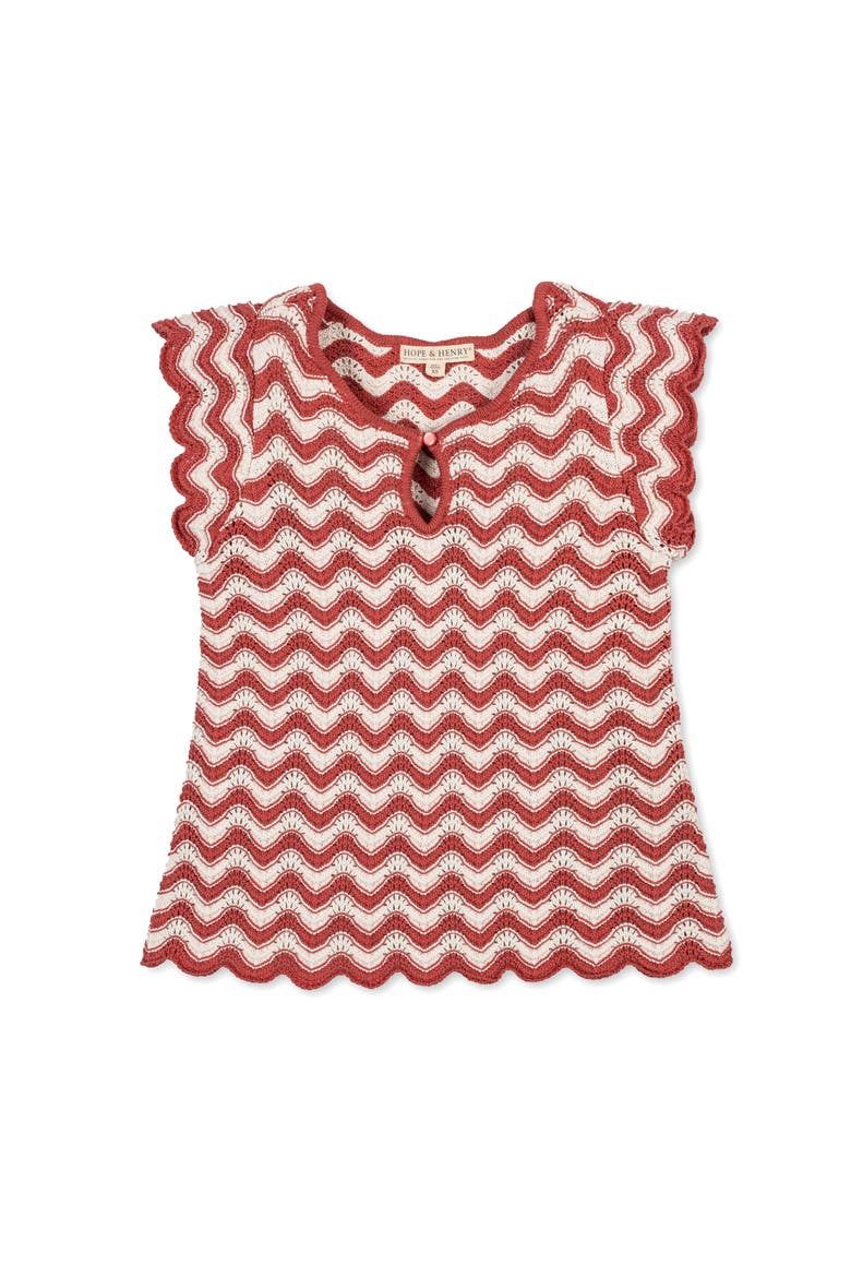 Organic Flutter Sleeve Sweater Top, Alternate, color, Tidal Wiggle