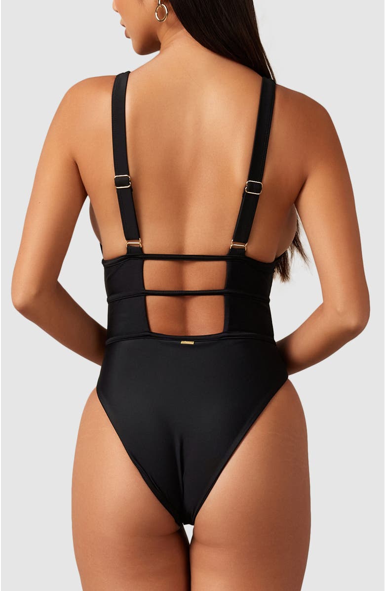 MBM Swim Zora One-Piece Swimsuit, Alternate, color, Black