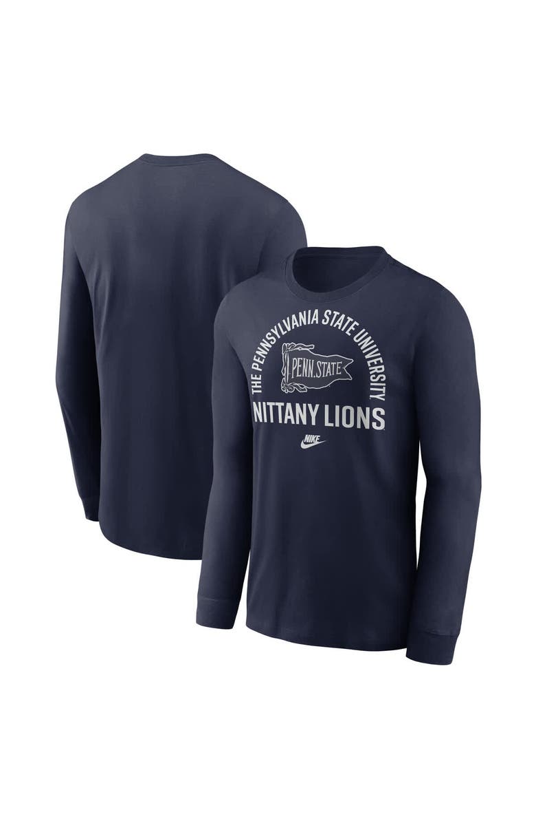 Nike Men's Nike Navy Penn State Nittany Lions Legacy Arched Logo Long Sleeve T-Shirt, Main, color, Navy