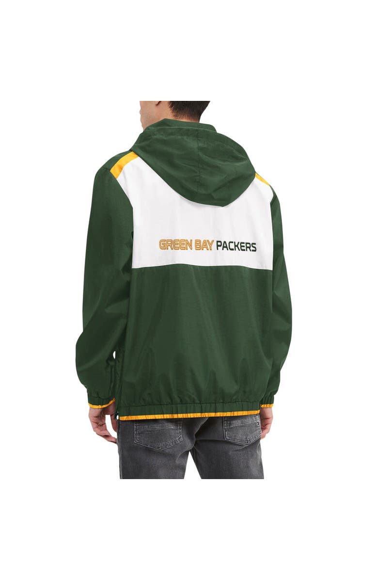 Tommy Hilfiger Men's Tommy Hilfiger Green/White Green Bay Packers Carter Half-Zip Hooded Top, Alternate, color, Green