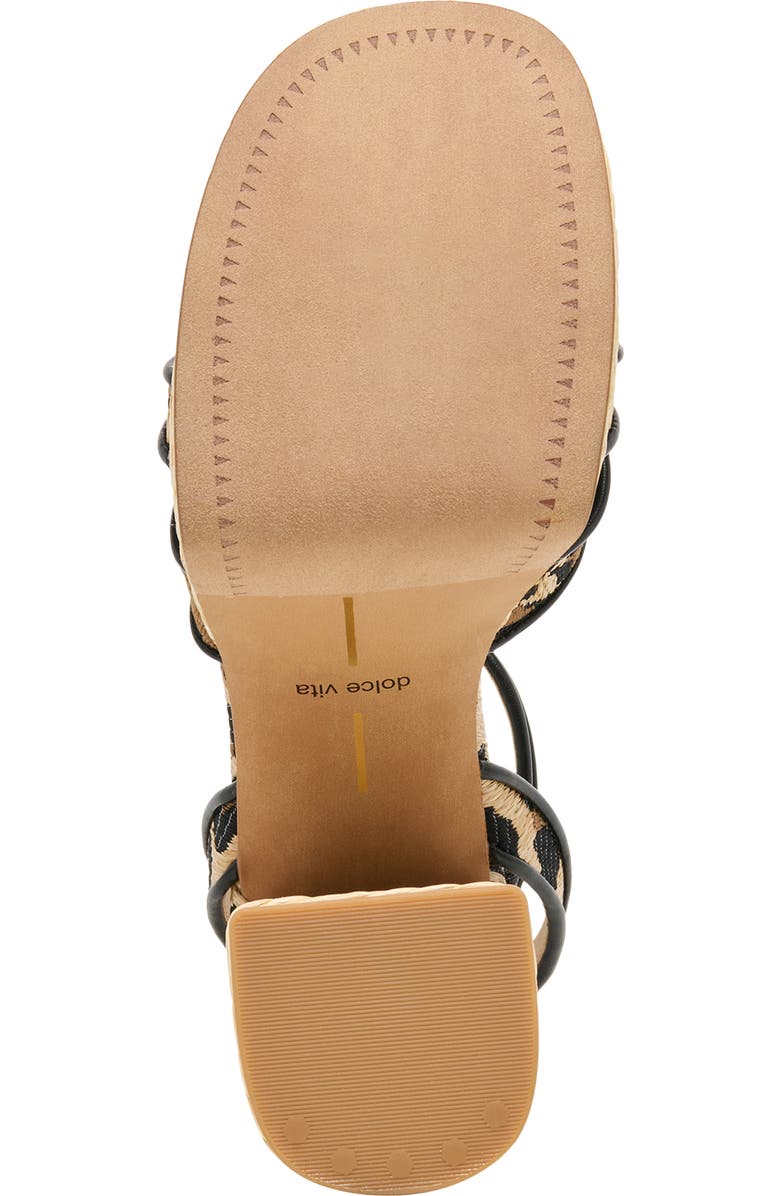 Dolce Vita Danila Piped Platform Sandal, Alternate, color, Leopard Raffia