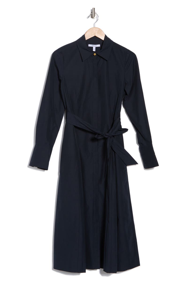 Derek Lam 10 Crosby Annette Long Sleeve Pleated Shirtdress, Alternate, color, 