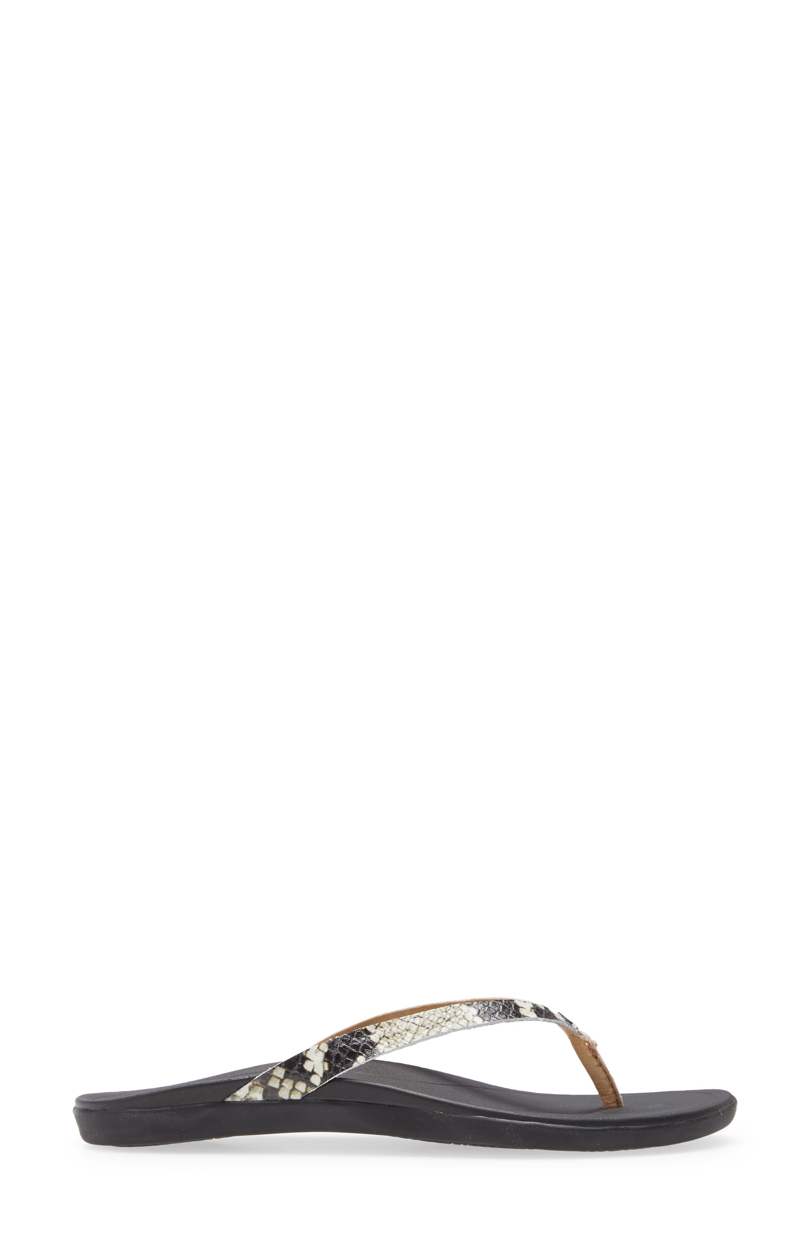 OluKai Ho Opio Leather Flip Flop, Alternate, color, 
