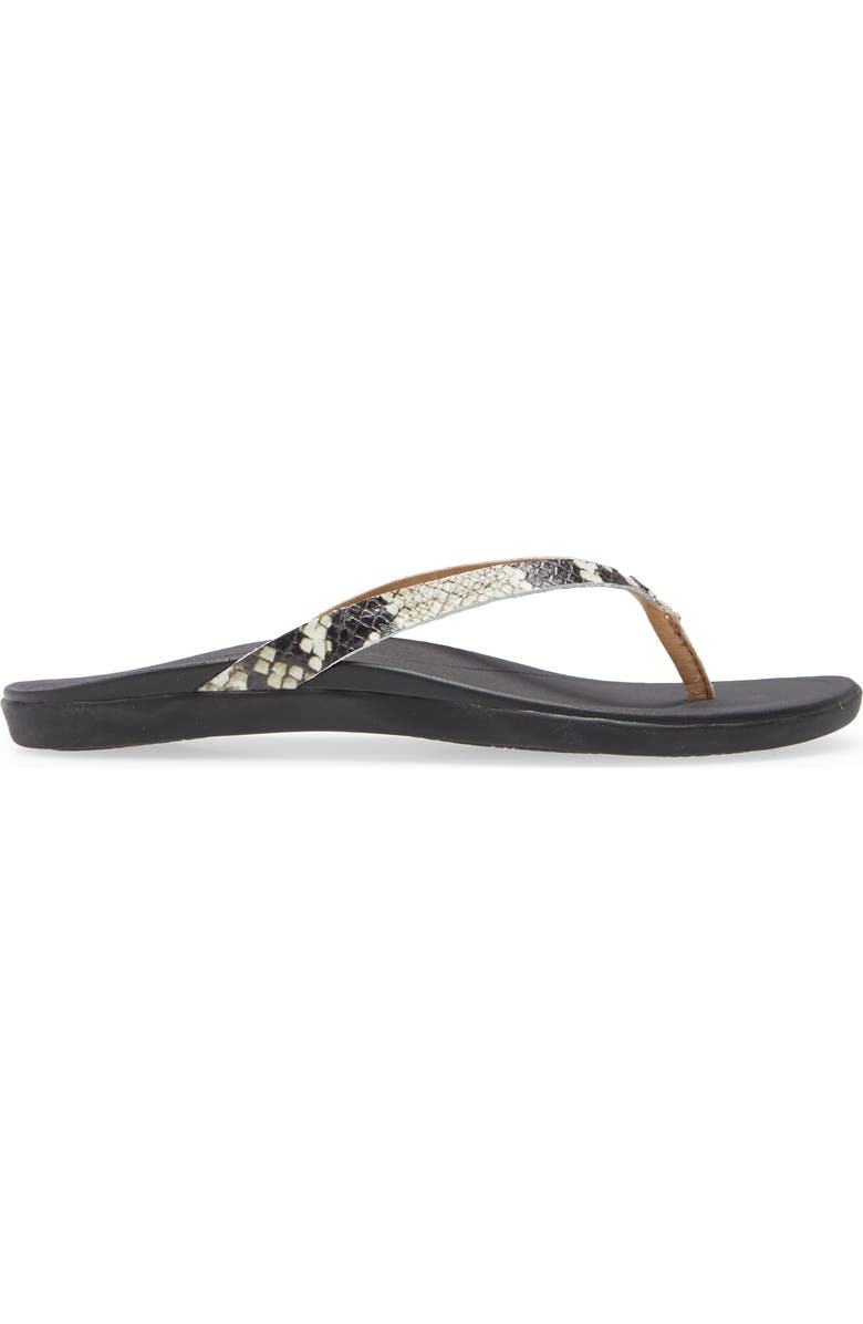OluKai Ho Opio Leather Flip Flop, Alternate, color,