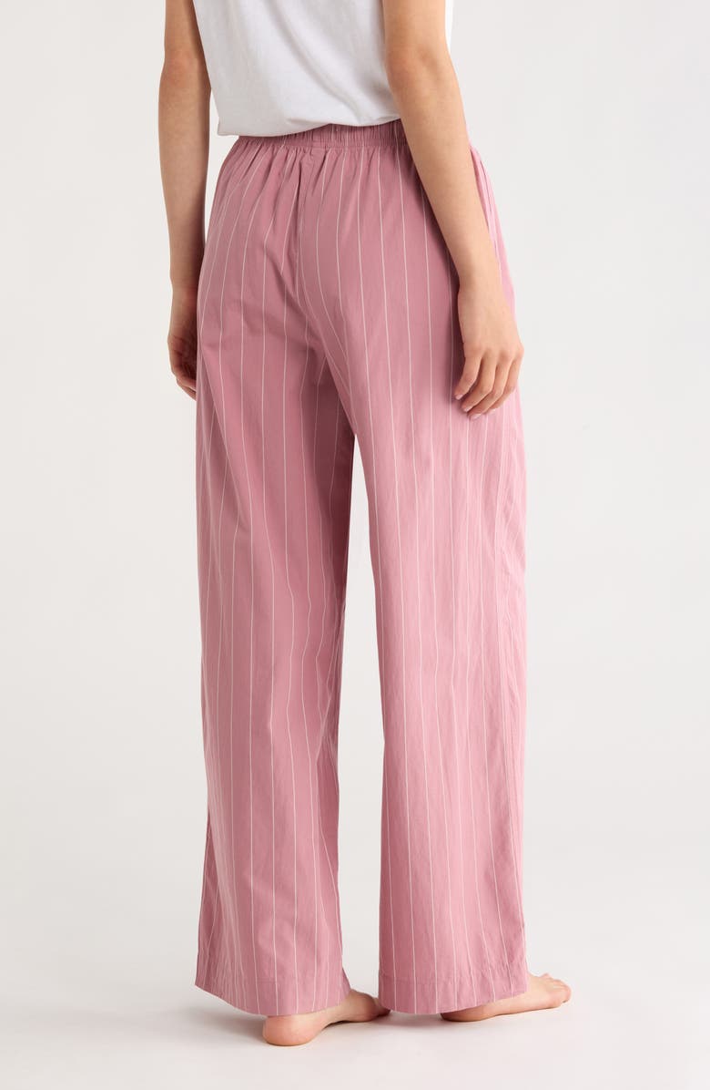 Nordstrom Cotton Poplin Pajama Pants, Alternate, color, Pink Wide Pinstripe