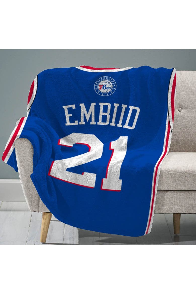Philadelphia 76ers Joel Embiid 60" x 80" Raschel Throw Blanket, Main, color, None