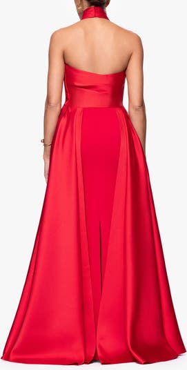 Twist Halter Neck Mikado Scuba Crepe Gown