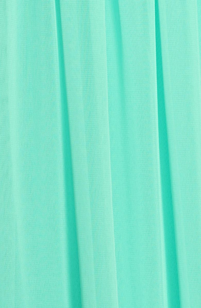 Alfred Sung Cap Sleeve Chiffon A-Line Gown, Alternate, color,