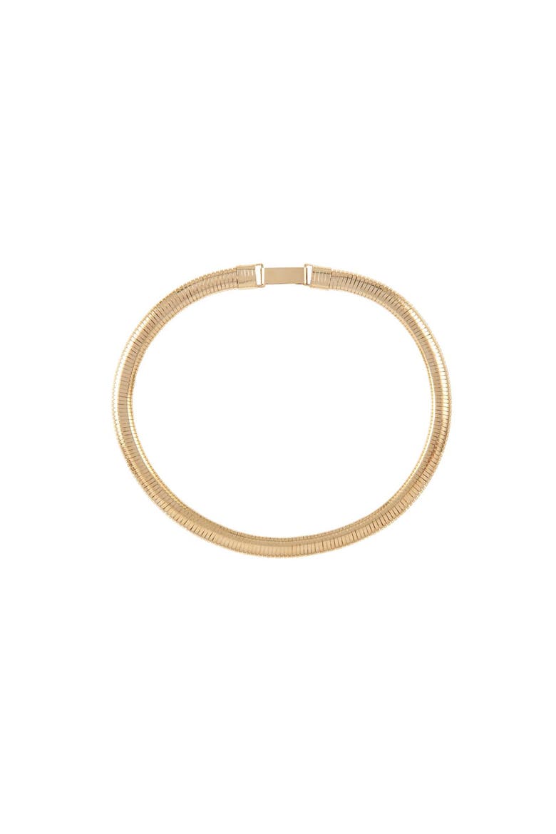 1990s Vintage Gold Plated Textured Flex Collar, Main, color, Textured Flex