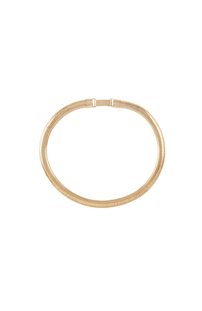 Susan Caplan 1990s Vintage Gold Plated Textured Flex Collar, Main, color, Textured Flex