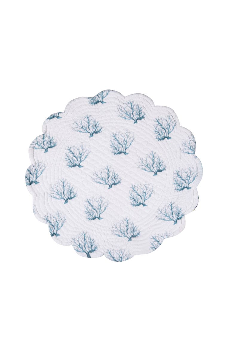 Marlowe Sound Round Placemats Set of 6, 17", Alternate, color, Blue