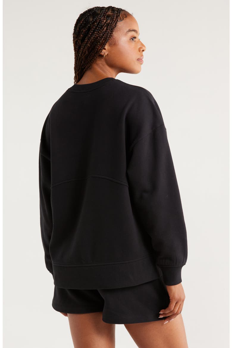 Ultracozy Fleece Relaxed Sweatshirt, Alternate, color, BLACK