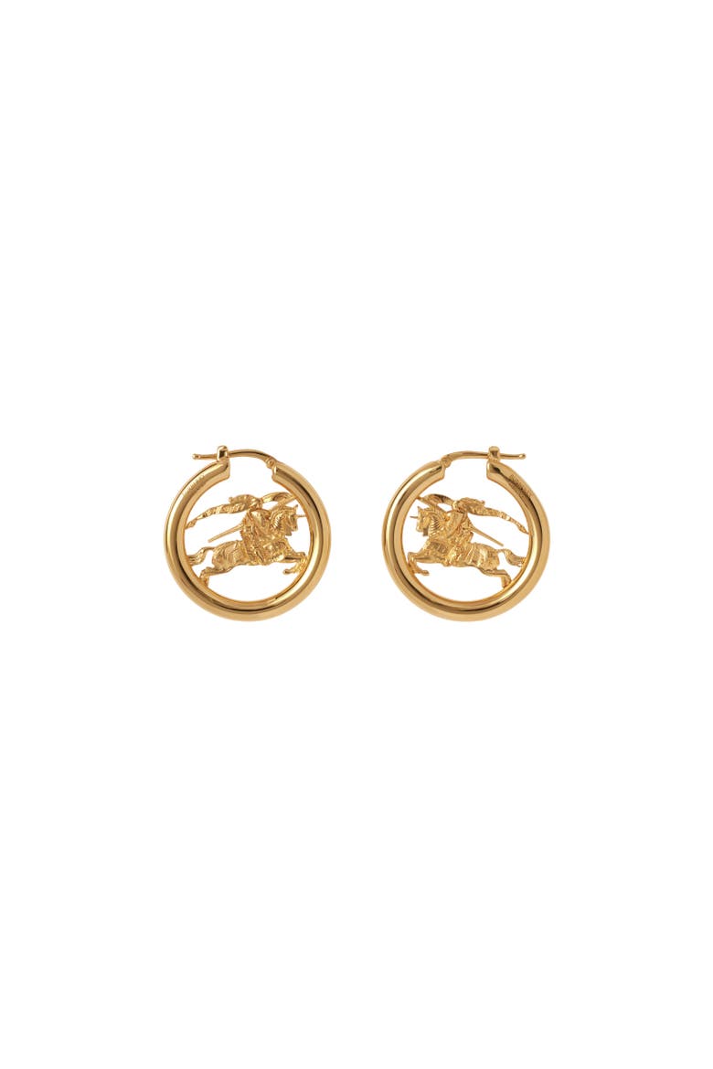 Knight Hoop Earrings, Alternate, color, Gold