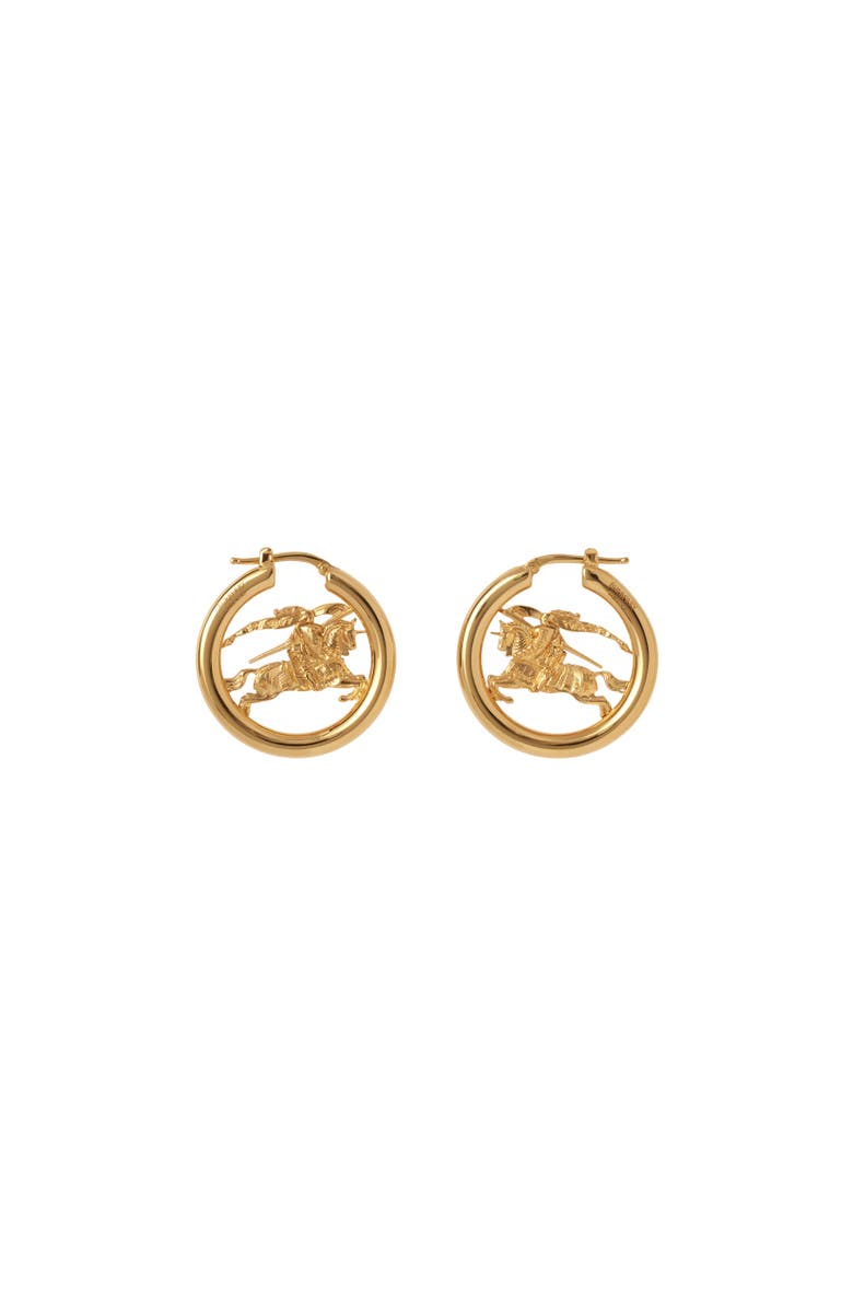 Burberry EKD Hoop Earrings, Alternate, color, Gold