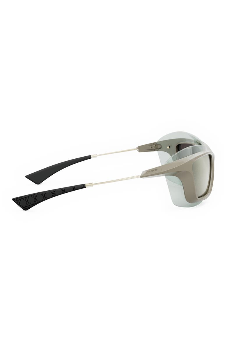 'DiorXplorer S1U 56mm Square Sunglasses, Alternate, color, BEIGE/ SMOKE MIRROR