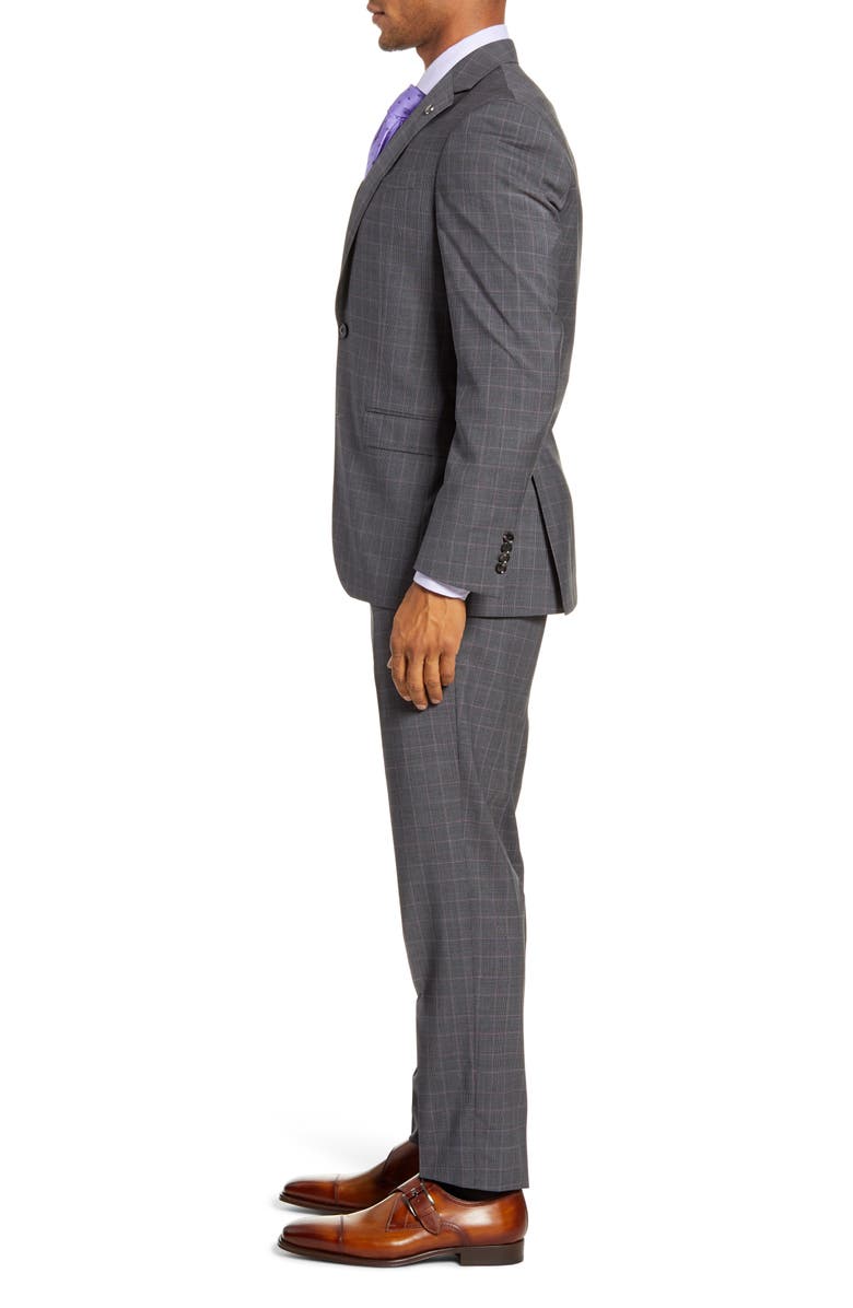Ted Baker London Jay Trim Fit Plaid Wool Suit, Alternate, color, 
