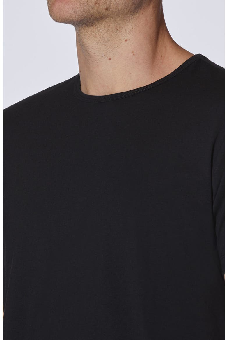 AO Curve Hem Cotton Blend T-Shirt, Alternate, color, BLACK