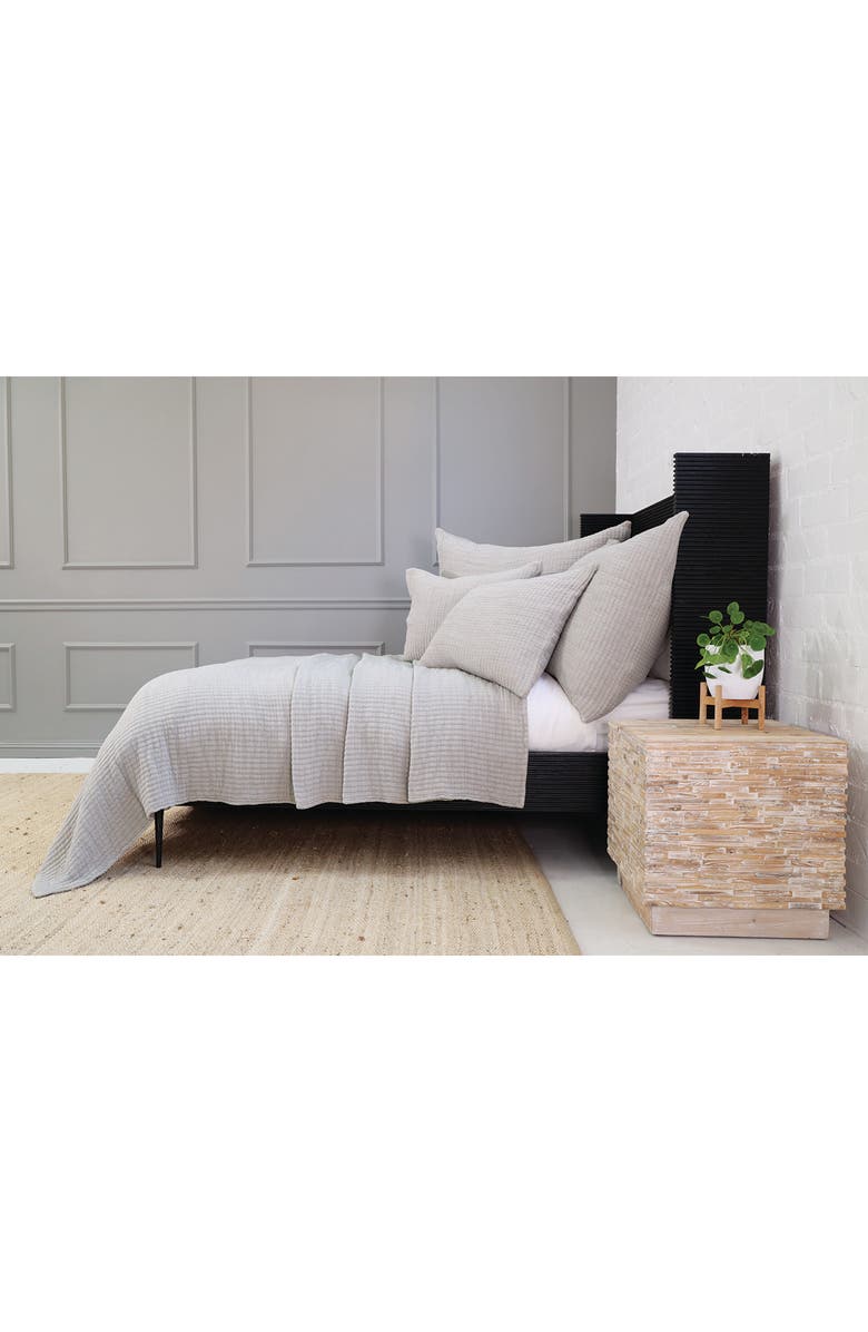 Pom Pom at Home Vancouver Cotton Gauze Coverlet, Alternate, color, Grey